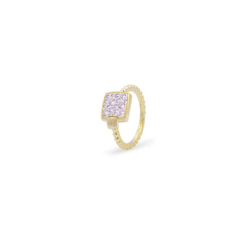 ANELLO QUADRATO PAVE' DONNA RUE DES MILLE 