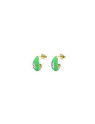 ORECCHINI A GOCCIA SMALTO VERDE DONNA RUE DES MILLE COLORFUN