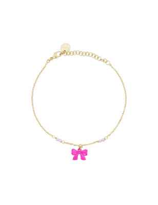 BRACCIALE CON FIOCCO ROSA FLUO DONNA RUE DES MILLE 