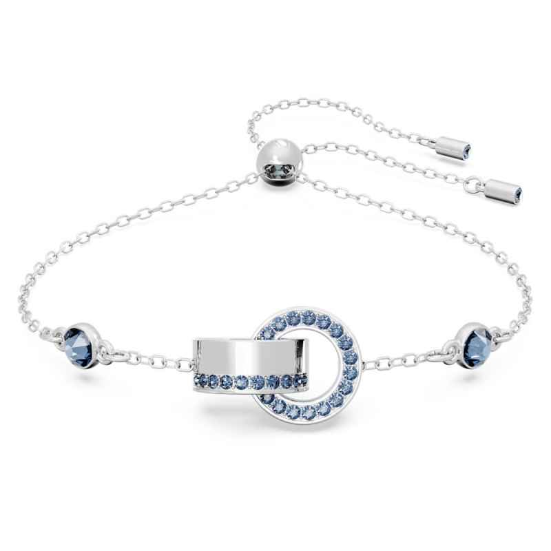 BRACCIALE HOLLOW ANELLO CONCATENATO BLU SWAROVSKI BRACCIALE HOLLOW ANELLO CONCATENATO BLU SWAROVSKI