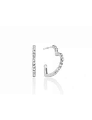 ORECCHINI CUORE DIAMANTI DONNA MILUNA 