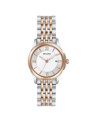OROLOGIO AL QUARZO BICOLORE ORO ROSA MADREPERLA DONNA BULOVA CLASSIC