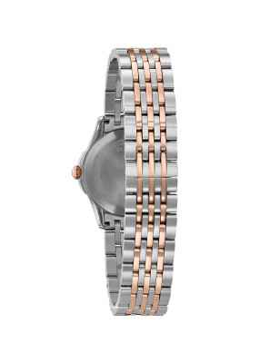 OROLOGIO AL QUARZO BICOLORE ORO ROSA MADREPERLA DONNA BULOVA CLASSIC 98M125 Bulova