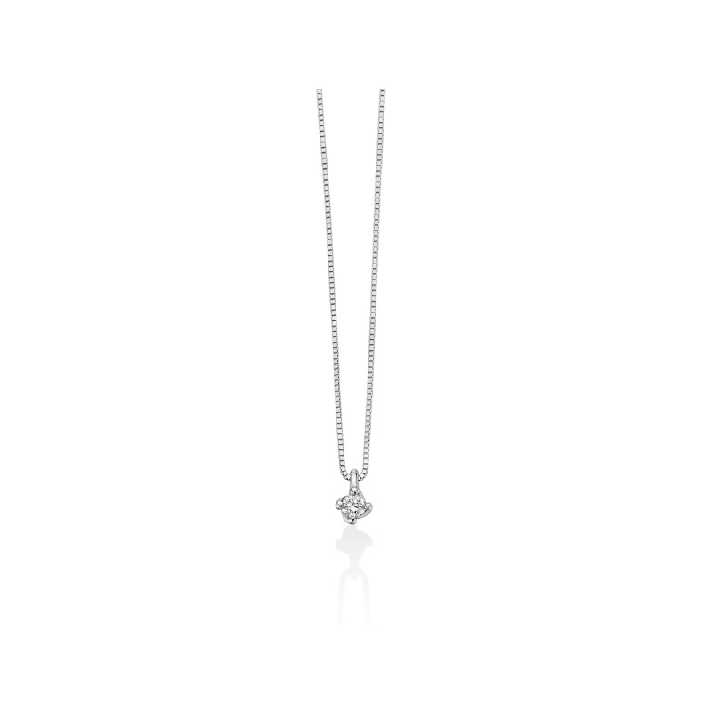 COLLANA PUNTO LUCE ORO BIANCO DONNA MILUNA I DIAMANTI COLLANA PUNTO LUCE ORO BIANCO DONNA MILUNA I DIAMANTI