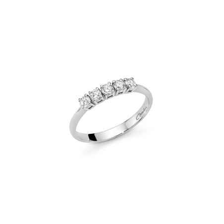 ANELLO VERETTA IN ORO BIANCO DONNA MILUNA I DIAMANTI LID3228-035G7 Miluna