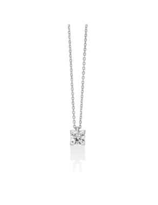 COLLANA PUNTO LUCE ORO BIANCO DONNA MILUNA I DIAMANTI
