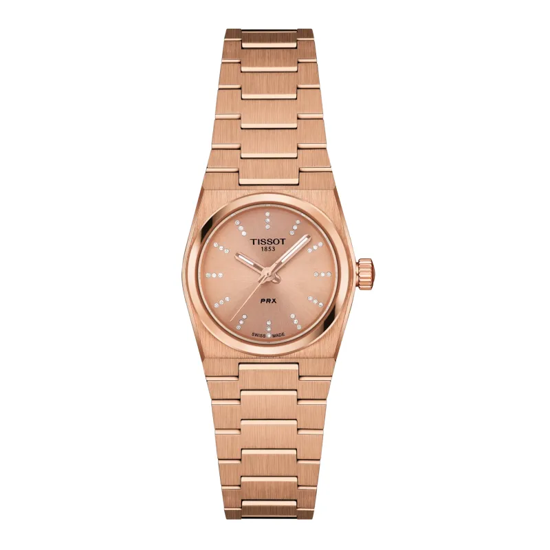 OROLOGIO 25MM CON DIAMANTI PVD ORO ROSA DONNA TISSOT PRX OROLOGIO 25MM CON DIAMANTI PVD ORO ROSA DONNA TISSOT PRX