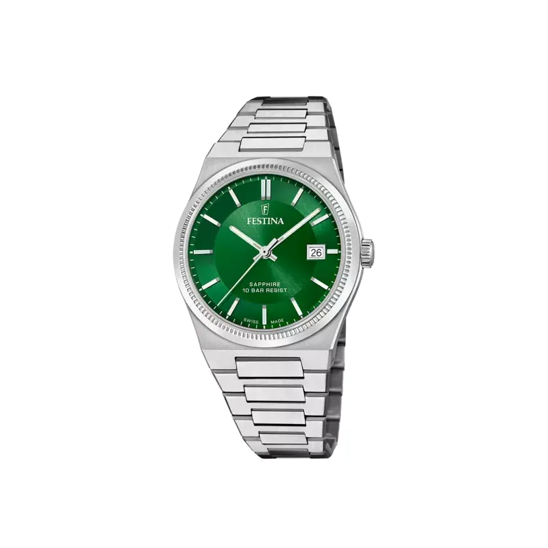 Orologio Swiss Made Rivé 40mm verde Uomo Festina