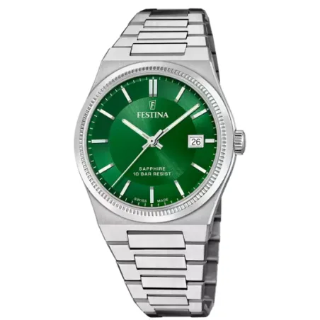 Orologio Swiss Made Rivé 40mm verde Uomo Festina
