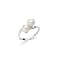 Anello in oro bianco con perle contrariè Donna Miluna Le Perle Anello in oro bianco con perle contrariè Donna Miluna Le Perle