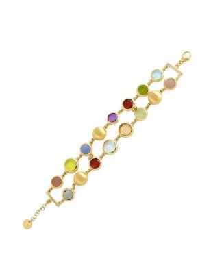 BRACCIALE A DUE FILE MULTICOLORE DONNA AQUAFORTE