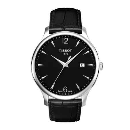 Orologio Quadrante e cinturino nero Uomo Tissot T-Tradition