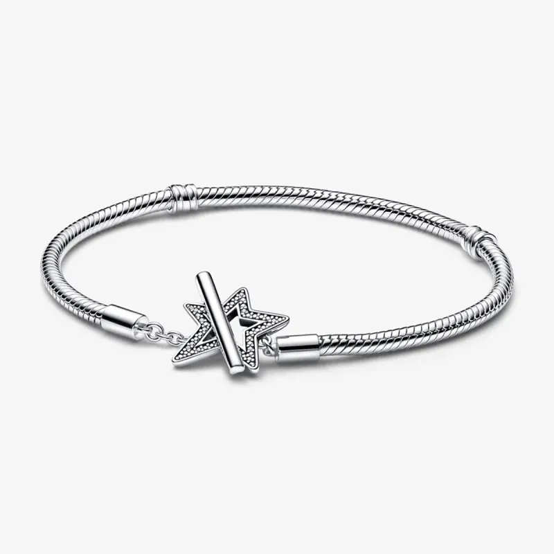 Bracciale con Chiusura a T e Stella 17cm DONNA Pandora Bracciale con Chiusura a T e Stella 17cm DONNA Pandora