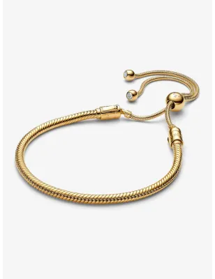 Bracciale dorato con chiusura scorrevole Donna Pandora