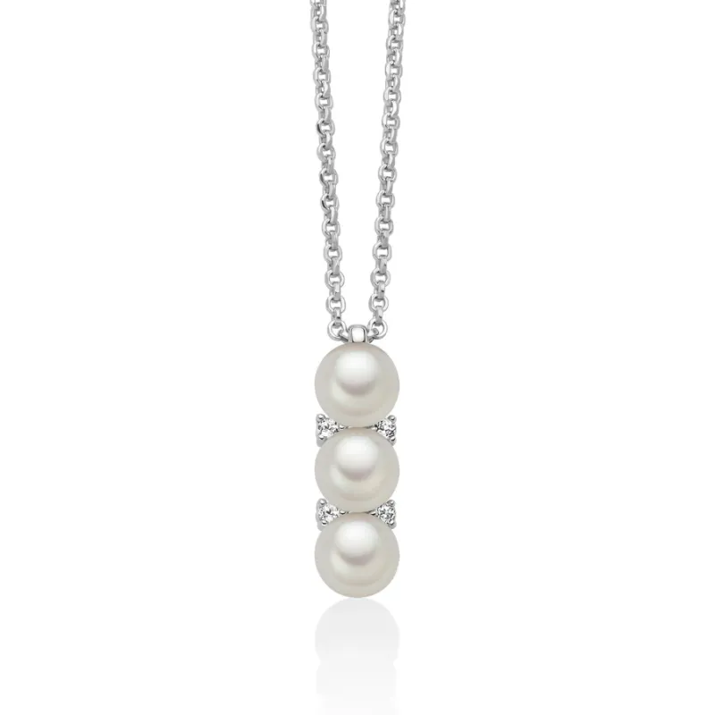 Cartella Unica Bouquet in argento perle e topazi Donna Miluna Cartella Unica Bouquet in argento perle e topazi Donna Miluna