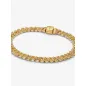Bracciale dorato catena maglia cubana pavè Donna Pandora Bracciale dorato catena maglia cubana pavè Donna Pandora