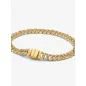 Bracciale dorato catena maglia cubana pavè Donna Pandora Bracciale dorato catena maglia cubana pavè Donna Pandora