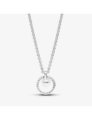 COLLANA CON PERLA ACQUA DOLCE E PAVE' PANDORA 393165C01-45 Pandora