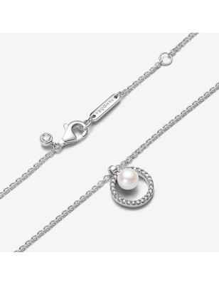 COLLANA CON PERLA ACQUA DOLCE E PAVE' PANDORA 393165C01-45 Pandora