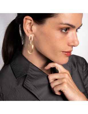 ORECCHINI OVALI CON ELEMENTI INTRECCIATI DONNA AQUAFORTE 