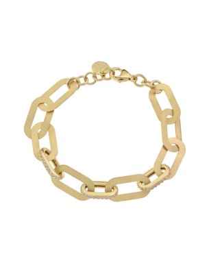 BRACCIALE GLI OVALI CON ZIRCONI BIANCHI AQUAFORTE