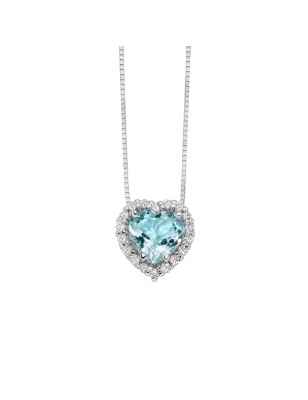 COLLANA ACQUAMARINA E DIAMANTI DONNA MILUNA LE GEMME CLD4720 Miluna