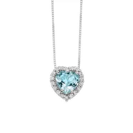 COLLANA ACQUAMARINA E DIAMANTI DONNA MILUNA LE GEMME CLD4720 Miluna