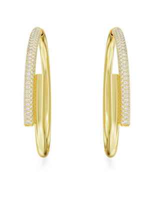 Orecchini a cerchio Dextera placcato color oro Donna Swarovski