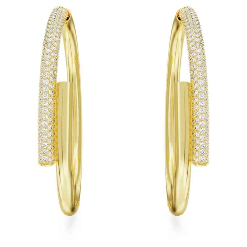 Orecchini a cerchio Dextera placcato color oro Donna Swarovski Orecchini a cerchio Dextera placcato color oro Donna Swarovski