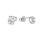 Orecchini in oro bianco diamanti 0.14 Ct Donna Demetra