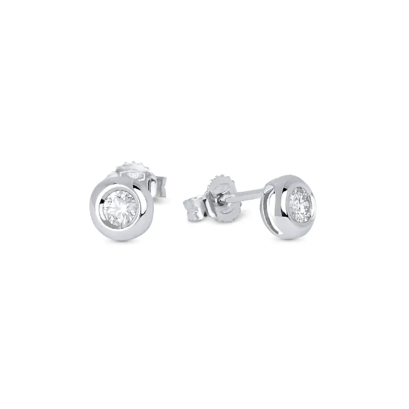 Orecchini in oro bianco e diamanti 0.32 Ct Donna Demetra