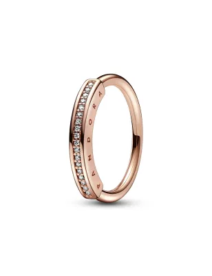 Anello Fascia Pavé e Logo M52 DONNA Pandora 182283C01-52 Pandora