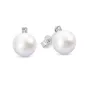 Orecchini in oro bianco perle Australia e diamanti Donna Demetra