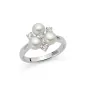 Anello Unica Bouquet in argento perle e topazi Donna Miluna