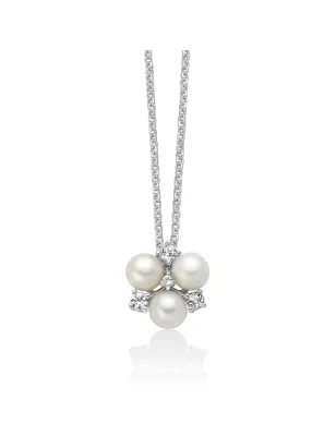 Collana Unica Bouquet in argento perle e topazi Donna Miluna