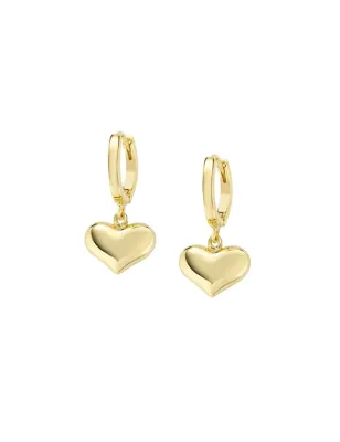 Orecchini dorati Hoop Mio Cuore pendente Donna Amen