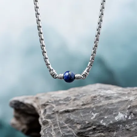 Collana Acciaio Lapislazzuli Pietre Uomo Morellato