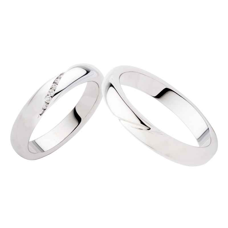 ANELLO FEDE NUZIALE IN ORO BIANCO E DIAMANTI 0.07 DONNA POLELLO ANELLO FEDE NUZIALE IN ORO BIANCO E DIAMANTI 0.07 DONNA POLELLO
