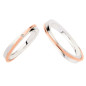 ANELLO FEDE ORO BIANCO E ROSA CON DIAMANTE 0.02 DONNA POLELLO ANELLO FEDE ORO BIANCO E ROSA CON DIAMANTE 0.02 DONNA POLELLO