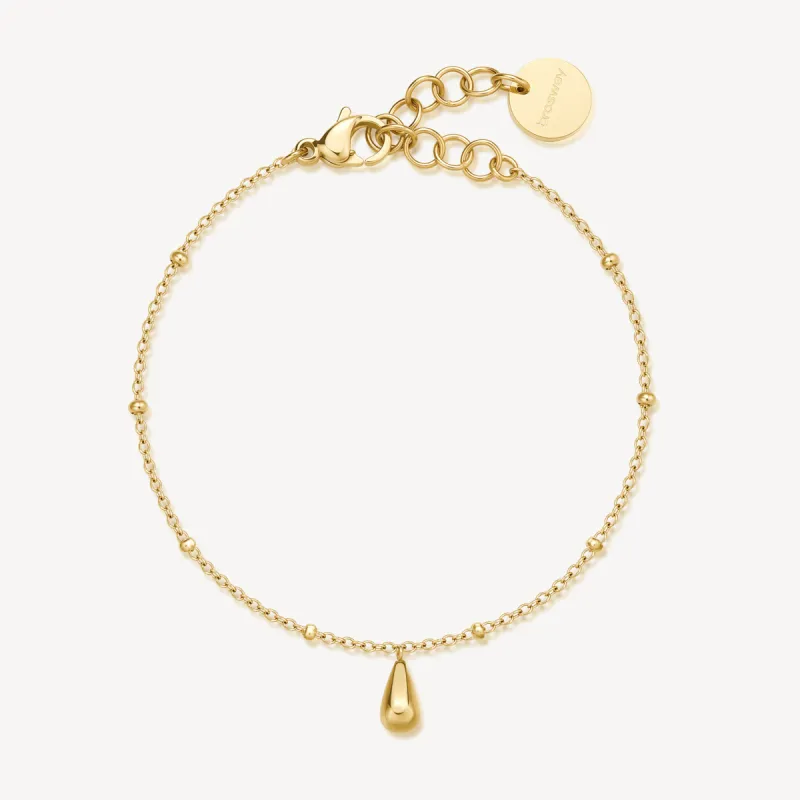 Bracciale dorato Perfect con goccia pendente Donna Brosway