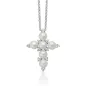 Collana Unica Bouquet Croce in argento perle e topazi Donna Miluna