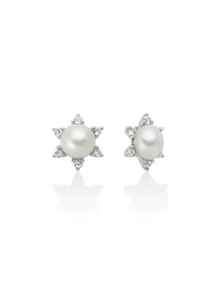 Orecchini Unica Bouquet in argento perla e topazi Donna Miluna