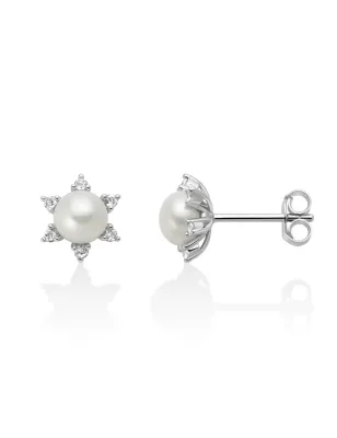 Orecchini Unica Bouquet in argento perla e topazi Donna Miluna