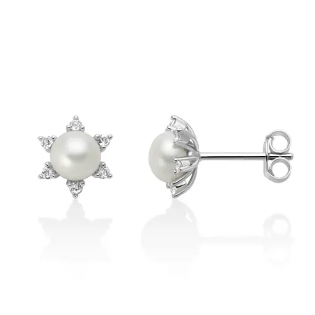 Orecchini Unica Bouquet in argento perla e topazi Donna Miluna