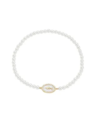 Bracciale Perle Madonnina Bianca Donna Amen BRELPE30SWGB Amen