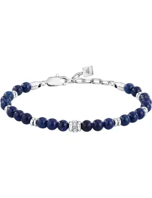 Bracciale Pietre Lapislazzuli blu Uomo Morellato