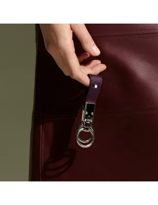 Portachiavi elegante in pelle cassis Montblanc Sartorial