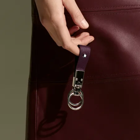 Portachiavi elegante in pelle cassis Montblanc Sartorial