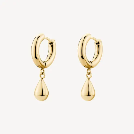 Orecchini cerchietto pendenti a goccia dorati Perfect DONNA Brosway