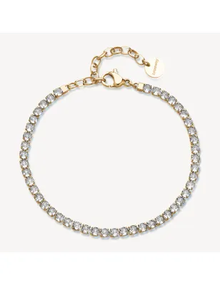 Bracciale dorato Desideri zirconi bianchi Donna Brosway